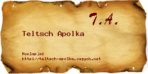 Teltsch Apolka névjegykártya